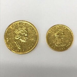 K24 純金 メイプルリーフ金貨 2点セット 総重量10.9g【CEAL8038】