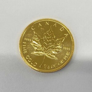 K24IG Canada Maple leaf gold coin 1/4oz 1993 gross weight 7.8g[CEAM9020]