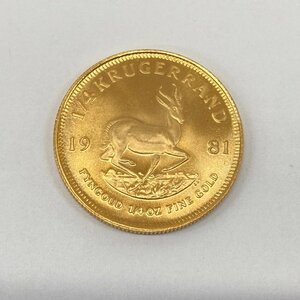 K22 south Africa also peace country Crew Galland gold coin 1/4oz 1981 gross weight 8.4g [CEAM9030]