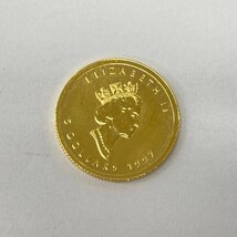 K24IG　カナダ　メイプルリーフ金貨　1/10oz　1997　総重量3.1g【CEAM9050】_画像2