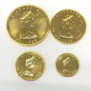 K24 original gold Maple leaf gold coin 4 point set gross weight 57.4g[CEAL8017]