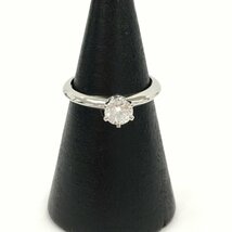 Tiffany&Co.　ティファニー　Pt950　ソリティア　リング　D0.36ct　総重量3.2g　5号　ケース付き【CEAN7038】_画像1