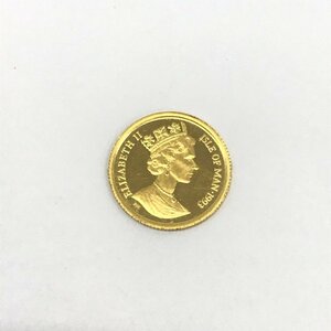 K24 original gold Man island cat gold coin 1/25 ounce 1.2g[CEAL8012]