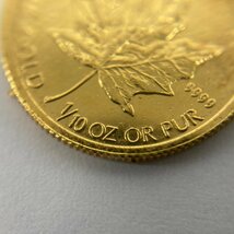 K24IG　カナダ　メイプルリーフ金貨　1/10oz　1990　総重量3.1g【CEAM9047】_画像5