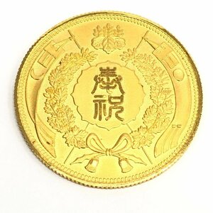K24　純金メダル　天皇陛下御即位50周年記念　1000刻印　総重量11.6g【CEAN4026】
