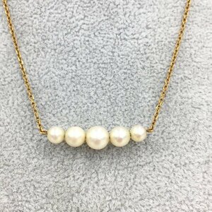 MIKIMOTO Mikimoto K18 pearl necklace gross weight 4.4g[CEAN7016]