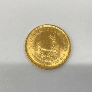 K22　南アフリカ共和国　クルーガーランド金貨　1/10oz　1983　総重量3.4g　【CEAM9017】