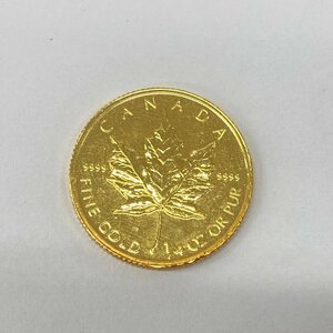 K24IG Canada Maple leaf gold coin 1/4oz 2002 gross weight 7.7g[CEAM9045]