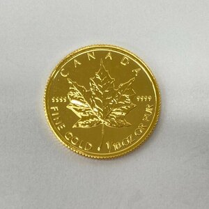 K24IG Canada Maple leaf gold coin 1/10oz 1992 gross weight 3.1g[CEAM9055]