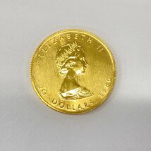 K24IG　カナダ　メイプルリーフ金貨　1/2oz　1986　総重量15.5g【CEAM9029】_画像2