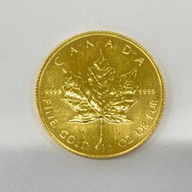 K24IG　カナダ　メイプルリーフ金貨　1/2oz　1986　総重量15.5g【CEAM9029】_画像1