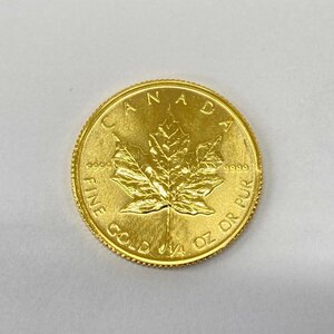 K24IG Canada Maple leaf gold coin 1/4oz 1982 gross weight 7.8g[CEAM9021]