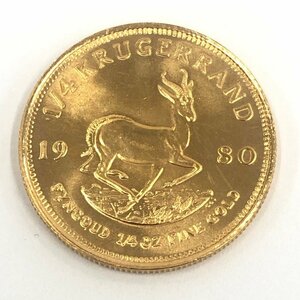 K22 юг Africa вместе мир страна Crew Galland золотая монета 1/4oz 1980 полная масса 8.5g[CEAH0028]