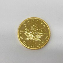 K24IG　カナダ　メイプルリーフ金貨　1/4oz　1985　総重量7.7g【CEAM9067】_画像1