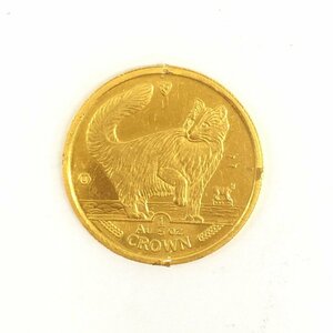 K24IG Man island cat coin Au.1/5oz gold coin gross weight 6.2g [CEAL6042]