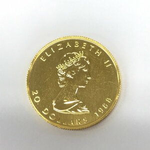 K24 純金 メイプルリーフ金貨 1/2オンス 15.6g【CEAL8051】
