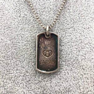 GUCCI Gucci Ag925 dog tag necklace gross weight 10.3g[CEAO3032]