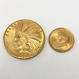 K22 Indian gold coin / Crew Galland gold coin 2 point . summarize gross weight 20.2g[CEAQ5079]