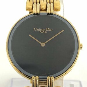 Christian Dior Christian * Dior часы D47-154-4 кварц работа [CEAR4070]