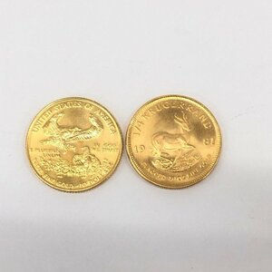 K22 America Eagle gold coin / south Africa also peace country Crew Galland gold coin 1/4oz 2 sheets summarize gross weight 16.9g[CEAT6017]