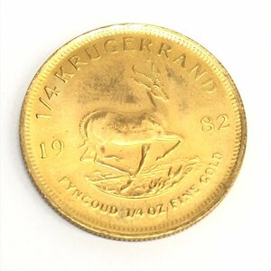 K22 south Africa also peace country Crew Galland gold coin 1/4oz 1982 gross weight 8.4g[CEAR4023]