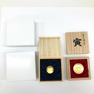 K24　純金メダル　干支メダル　2枚まとめ　総重量27.8g　箱付き【CEAT6004】