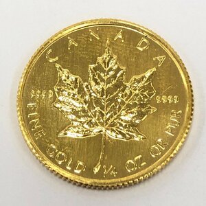 K24IG Canada Maple leaf gold coin 1/4oz 1986 gross weight 7.8g[CEAS0066]