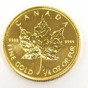 K24IG Canada Maple leaf gold coin 1/4oz 2001 gross weight 7.7g[CEAS0070]