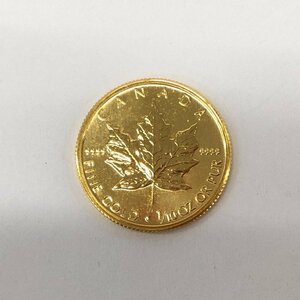 K24IG Canada Maple leaf gold coin 1/10oz 1992 gross weight 3.1g[CEAT6029]