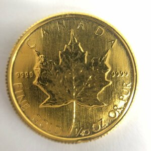 K24IG Canada Maple leaf gold coin 1/10oz 1985 gross weight 3.1g[CEAR4024]