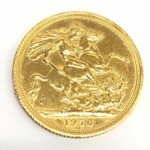 K22 England Sovereign gold coin Elizabeth 2.1976 gross weight 8.0g[CEAR4020]