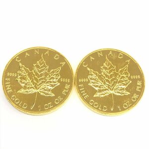 K24IG Canada Maple leaf gold coin 1oz 1997 2 sheets summarize gross weight 62.2g[CEAR4033]
