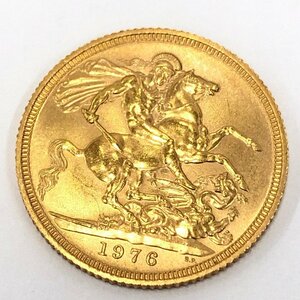 K22 England Sovereign gold coin Elizabeth 2.1976 gross weight 8.0g[CEAS0077]