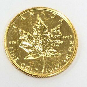 K24IG カナダ メイプルリーフ金貨 1/10oz 1987 総重量3.0g【CEAS0083】