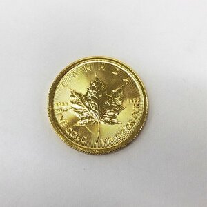 K24IG Canada Maple leaf gold coin 1/10oz 2015 gross weight 3.1g[CEAT6044]