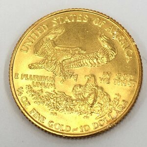 K22 America Eagle gold coin 1/4oz 10 dollar gross weight 8.4g[CEAS0055]