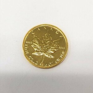 K24IG Canada Maple leaf gold coin 1/10oz 1986 gross weight 3.1g[CEAY9027]