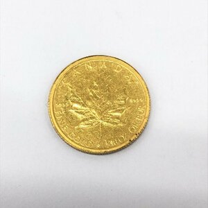 K24IG Canada Maple leaf gold coin 1/10oz 1990 gross weight 3.1g[CEAY9025]