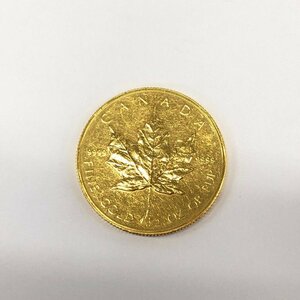 K24IG Canada Maple leaf gold coin 1/2oz 1989 gross weight 15.6g[CEAZ9005]
