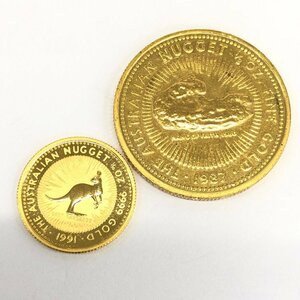 K24IG Australia nageto gold coin kangaroo gold coin 1/2oz 1/10oz 2 sheets summarize gross weight 18.6g[CEBA4026]
