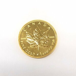 K24IG Canada Maple leaf gold coin 1/4oz 1998 gross weight 7.8g[CEAY9043]