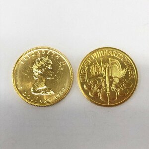 K24IG we n золотая монета - - moni -/ Canada Maple leaf золотая монета 1/10oz 2 листов суммировать полная масса 6.2g[CEAZ9031]