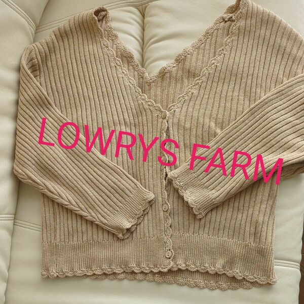 LOWRYS FARM Mサイズ 七分袖 ニット カーディガン