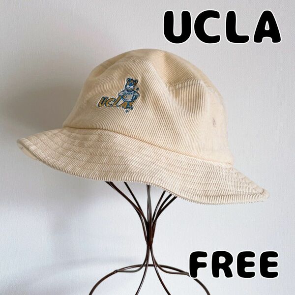 UCLA　バケットハット　帽子　コーデュロイ　 ベージュ