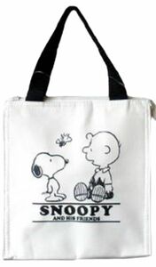 PEANUTS SNOOPY ピーナッツ スヌーピー トートバッグ ランチバッグ　保冷ランチバッグ　スクエア保冷バック