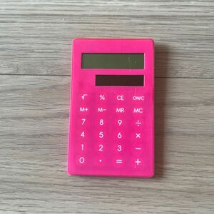 ハイタイド　クリップ電卓　DP129 ピンク