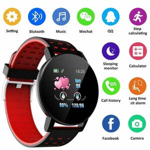[1 иен ]* новейшая модель новый товар смарт-часы красный чёрный 1.44 дюймовый наручные часы Bluetooth многофункциональный водонепроницаемый телефонный разговор здоровье управление спорт Android iPhone соответствует 