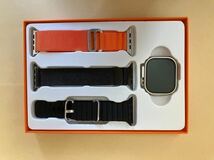 【1円】最新型 新品 スマートウォッチ S9 ULTRA 黒 腕時計 ラバー ベルト Bluetooth 通話機能付き 健康管理 スポーツ Android iPhone対応_画像1