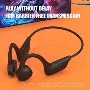 [1 jpy ] free shipping ... type earphone open type wireless head phone VG02 black bluetooth5.1 automatic pairing waterproof sport 