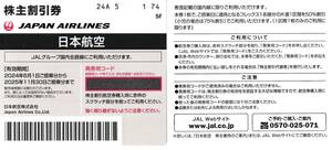 JAL株主優待券最新版　2024/6/1から２０２５/１１/３０搭乗分